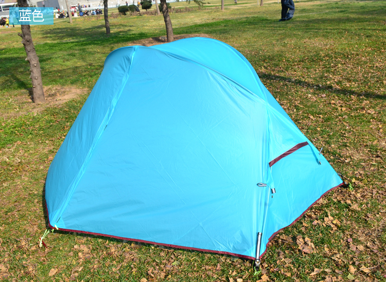 Cheap Goat Tents Ultralight Single Person 2 Door 20D Nylon Silicon Coated Waterproof Windproof Double Layer Two Doors Camping Tent Barraca Tienda   